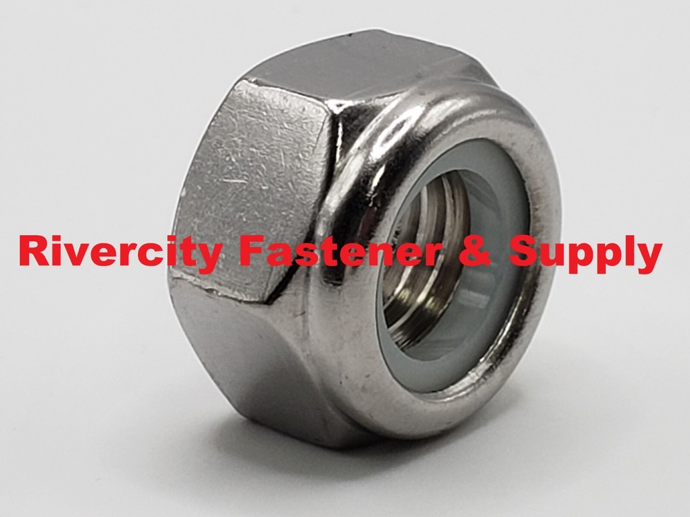 M5-0.8 Stainless Nylon Insert Lock Stop Nuts 5mm x .8 Nut nylock M5x.08