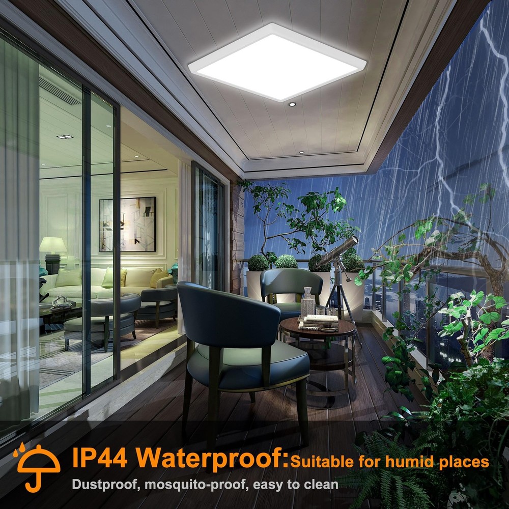 Motion Sensor Ceiling Light Wired, 12 Inch 5000K LED Flush Mount Ceiling Ligh...