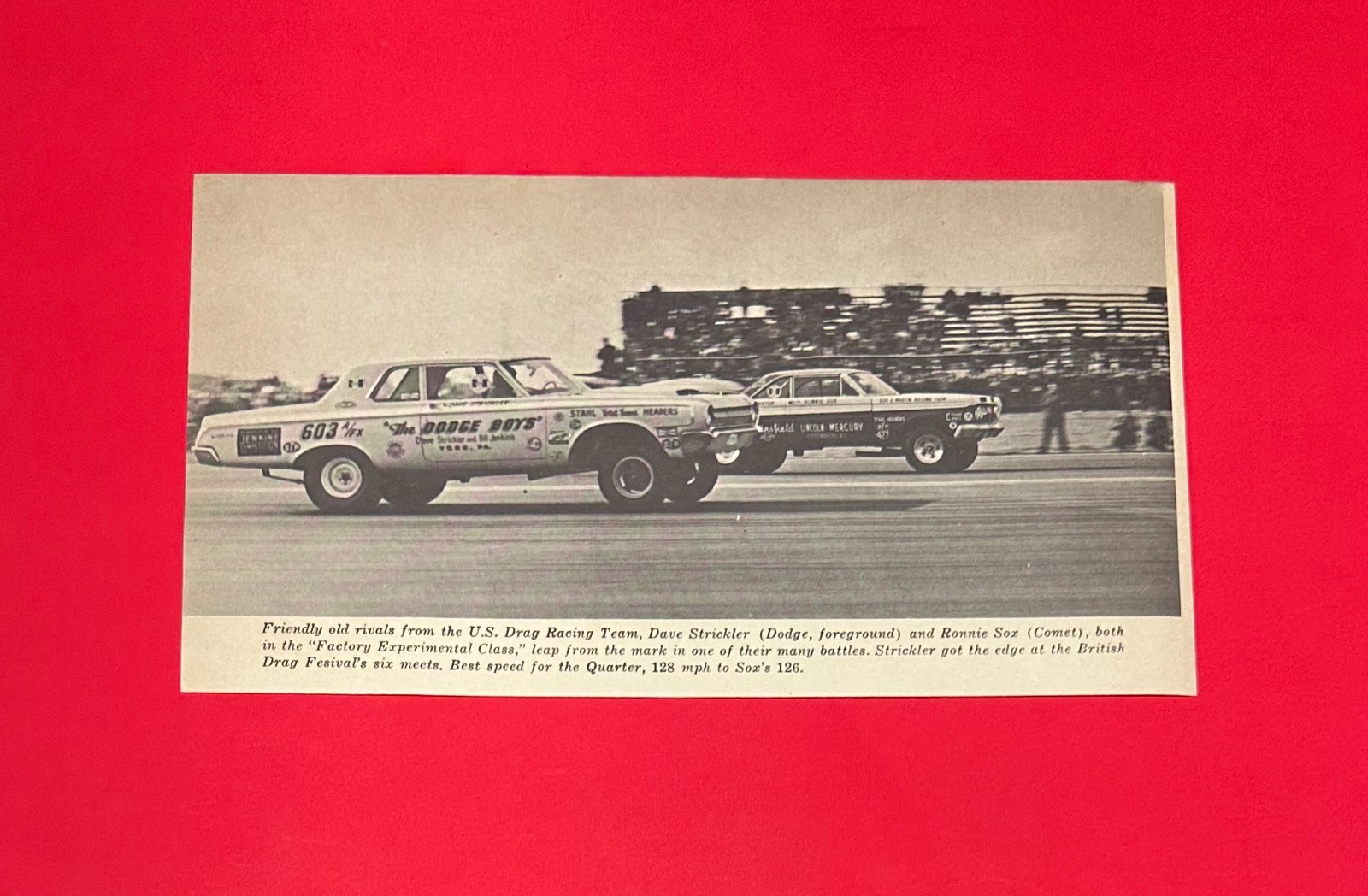 1964 Dodge Boys 330 S/FX Dave Strickler Vintage Magazine Article Photo Page Ad