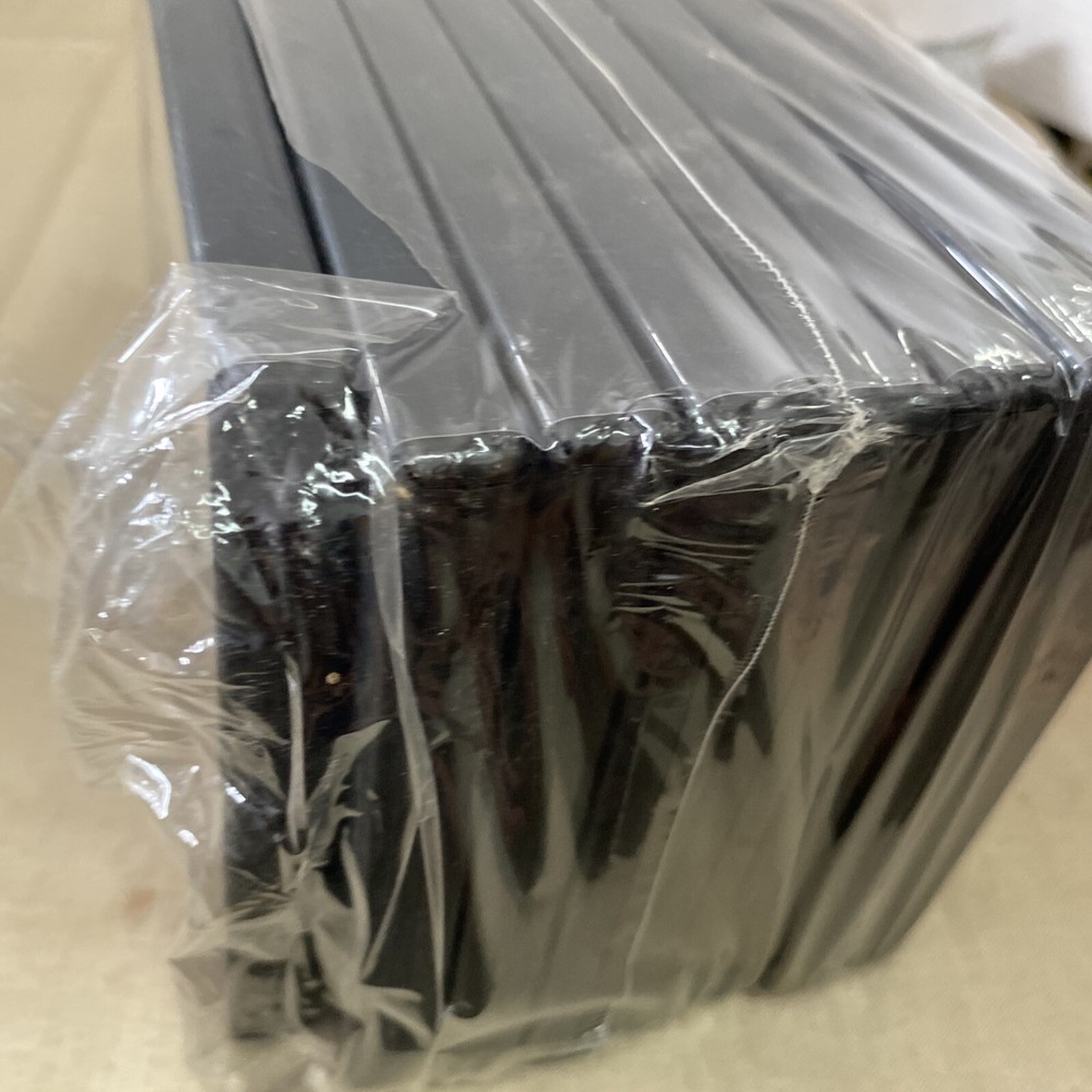 8 Pack Staples DVD Case Black 11236 Clear Insertable Cover w/Clips CD