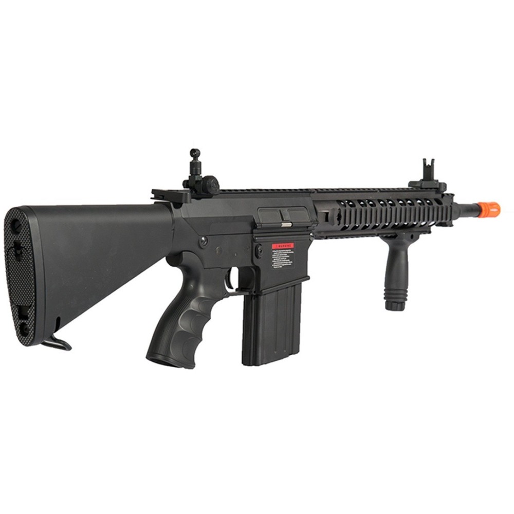 Golden Eagle JG SR-25 Commando Airsoft AEG with Quad RIS Rail System