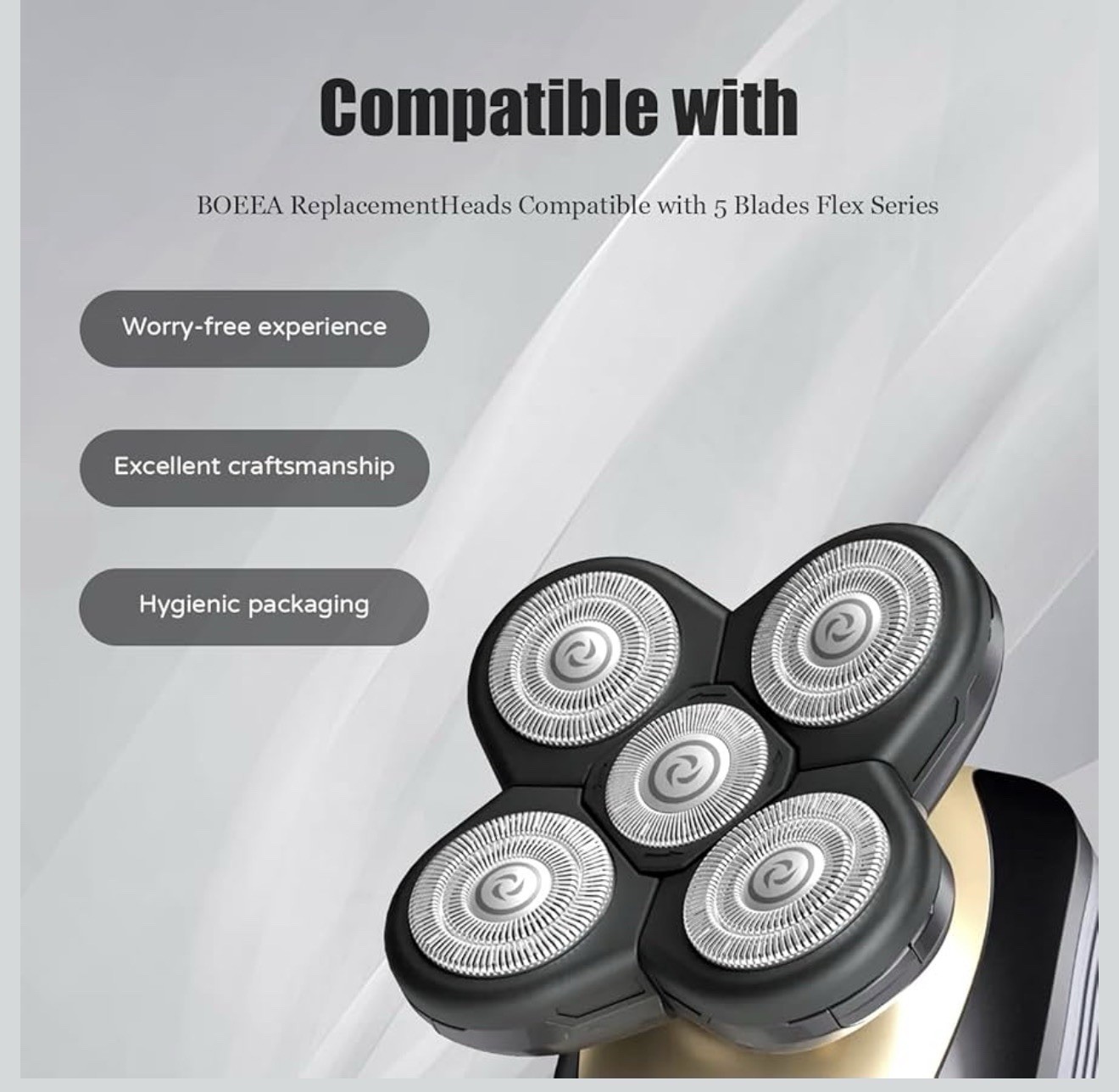 Freebird Replacement Blades 3 Pack for Head Shaver Kit, 5 3pcs