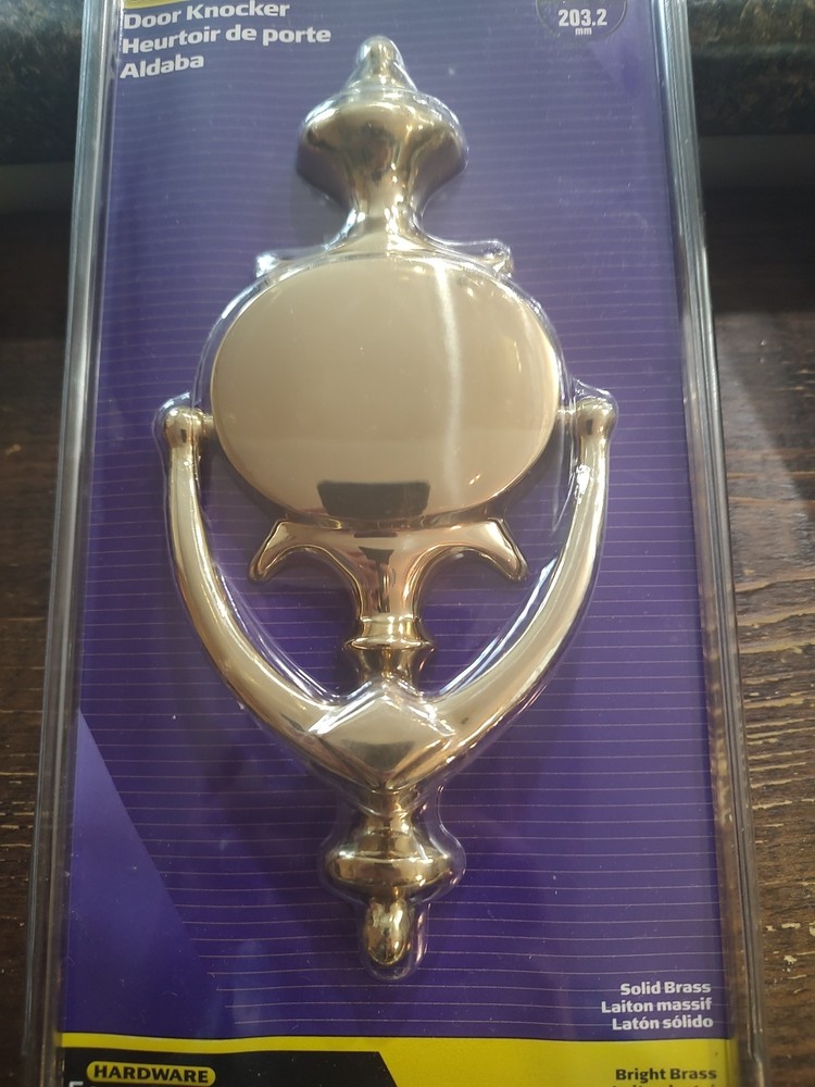 Hillman Solid Brass Finish 8" Door Knocker
