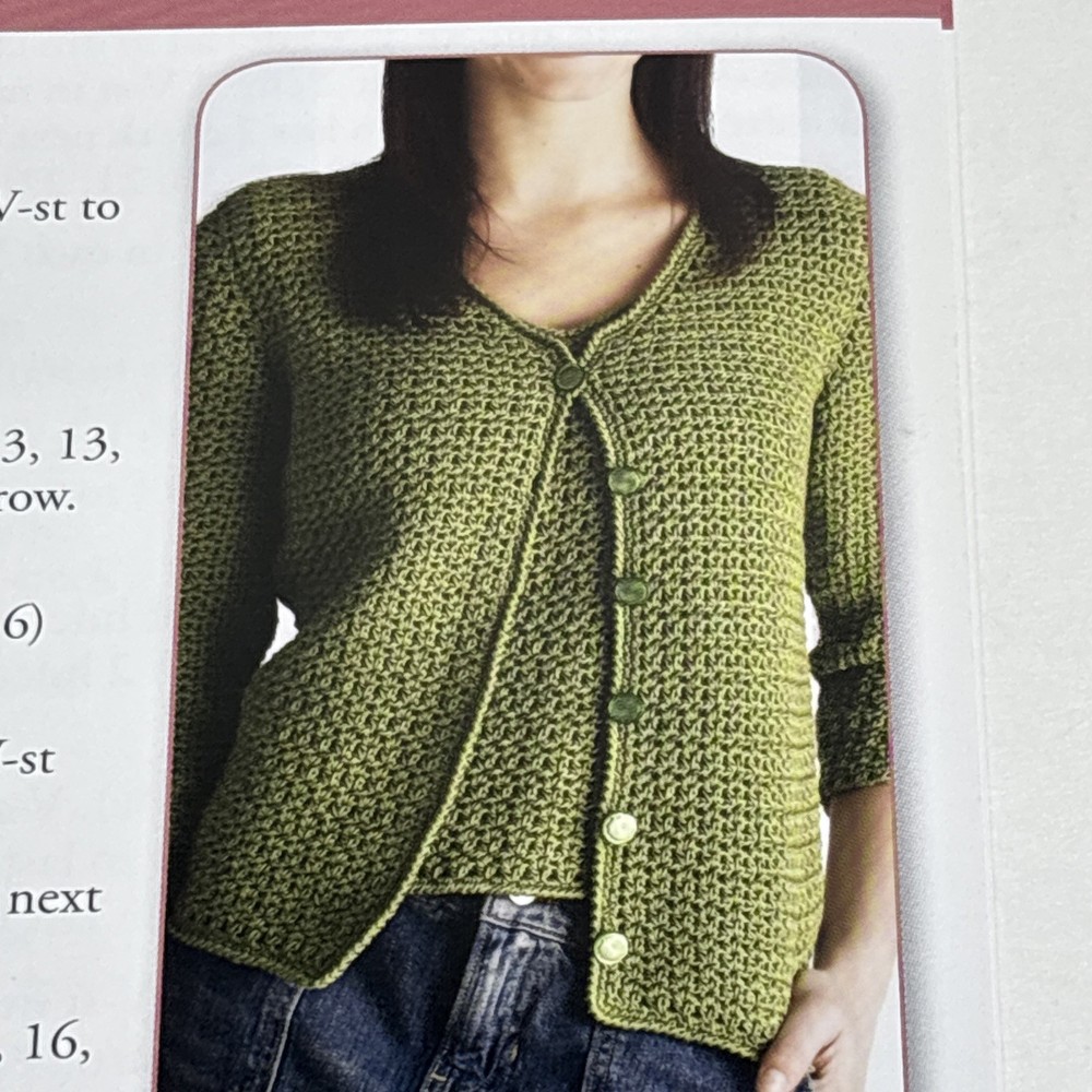 Sweater Set Crochet Pattern Cards Pages