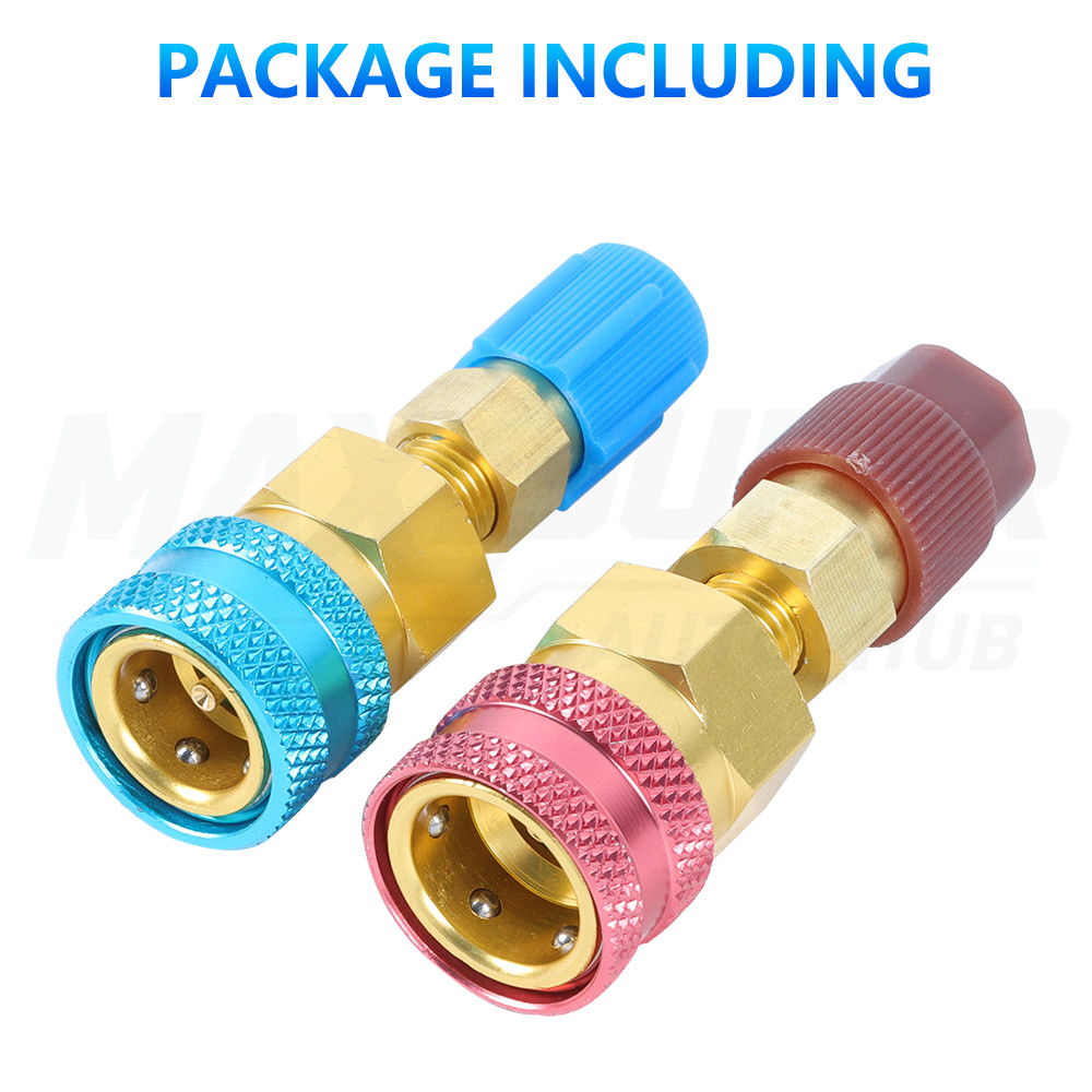 R1234YF to R134A Connectors High Low Side Conversion Kit Quick Coupler Adapter