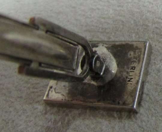 Unique Sterling Silver Rectangular Cuff Links +