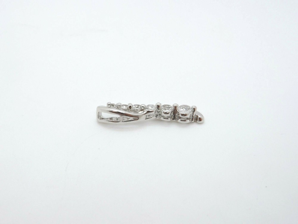 Sterling Silver CZ Drop Earring and Pendant Set, 4.3g