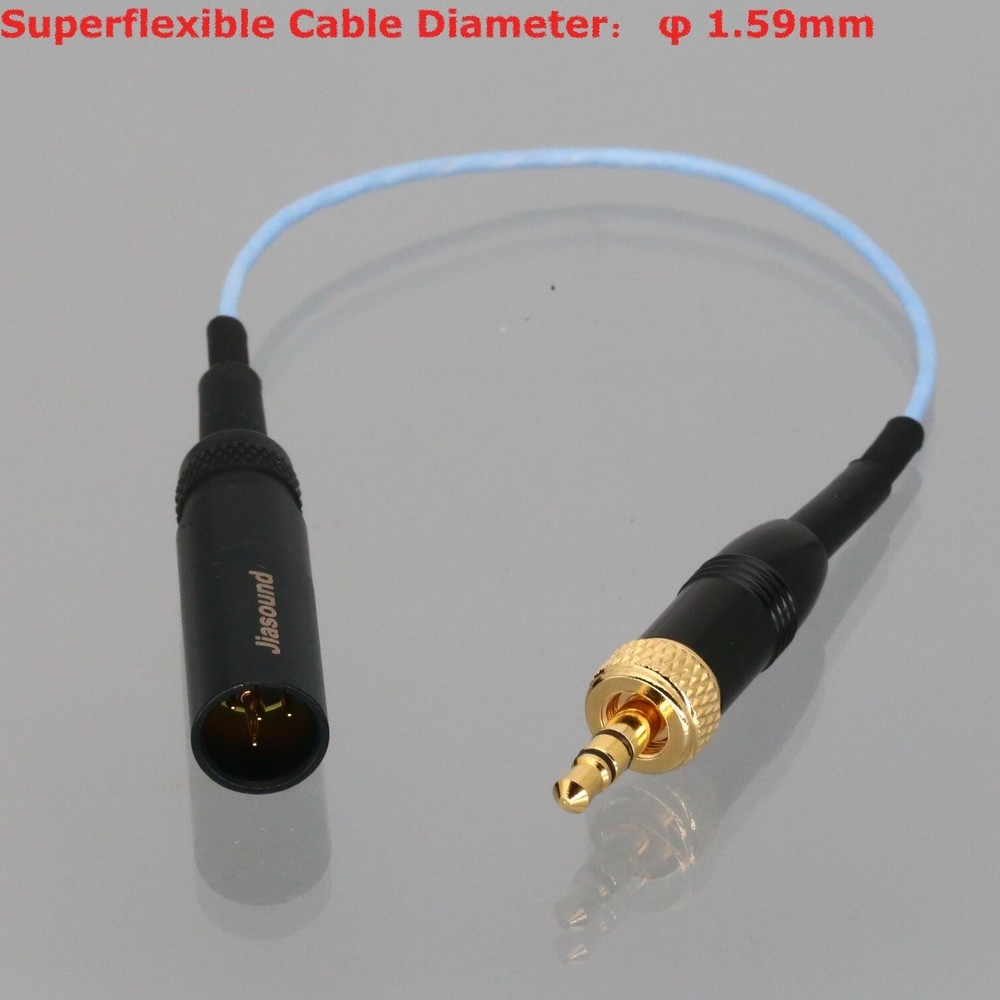 Body-Pack Transmitter Mini-XLR TA4M Male 4Pin to 3.5mm Stereo Locking Plug Cable