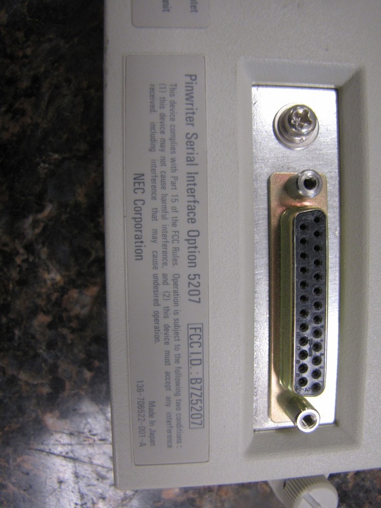 NEC PINWRITER SERIAL INTERFACE OPTION 5207 MODULE -HJ2