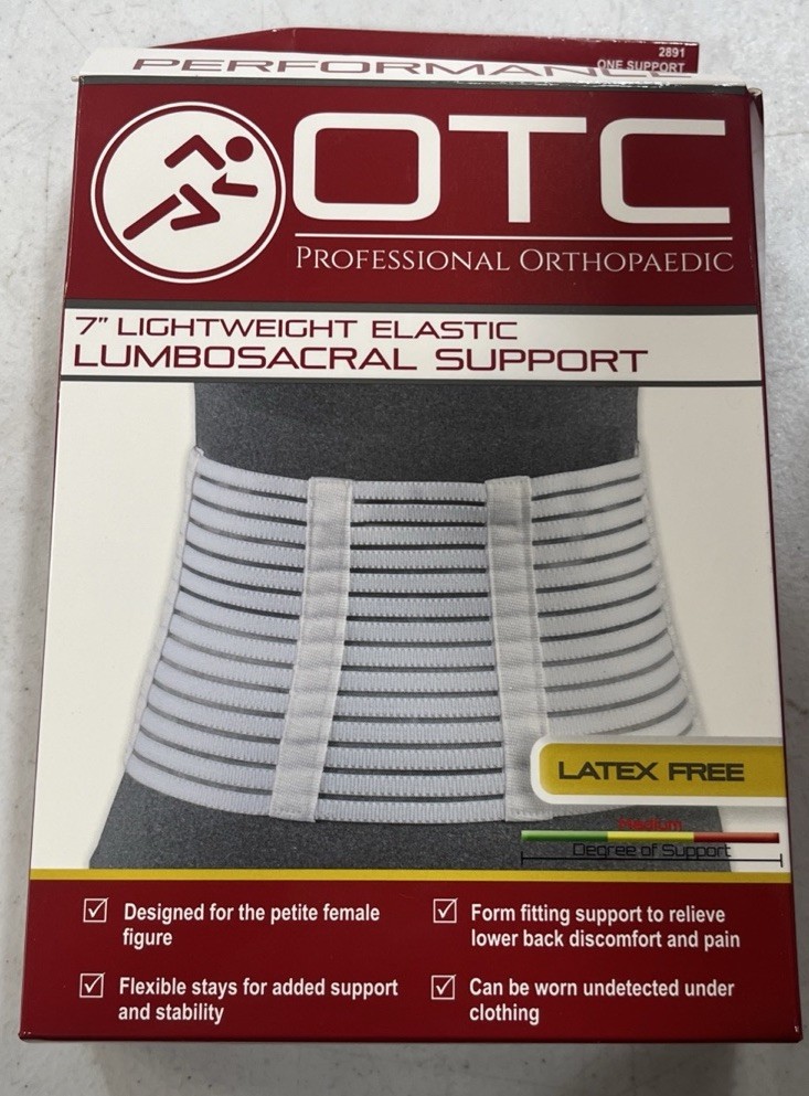 OTC Lumbosacral Support 7 Inch Lower Back Size Large