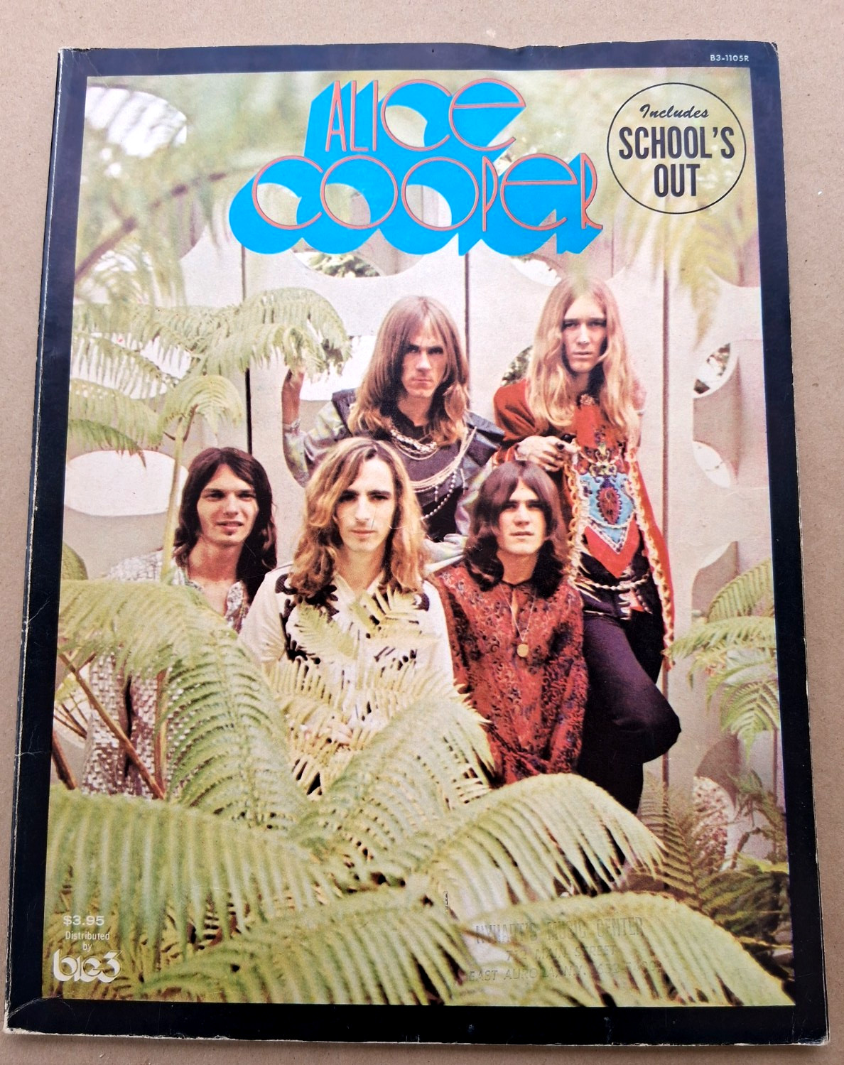 Vintage Alice Cooper Songbook Schools Out Eighteen Bizarre Music Corp 1972