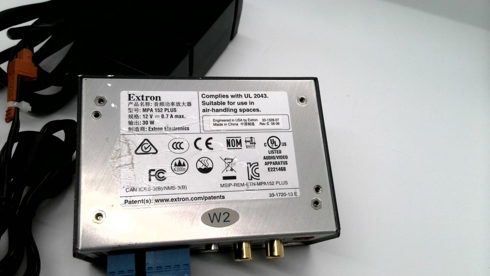 Extron MPA 152 Plus Mini Power Amplifier w/Power Adapter