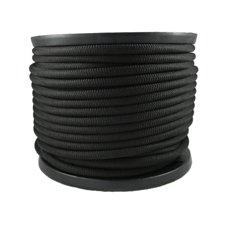 3/4" 50 ft Bungee Shock Cord Black Marine Grade Heavy Duty Shock Rope Tie Down