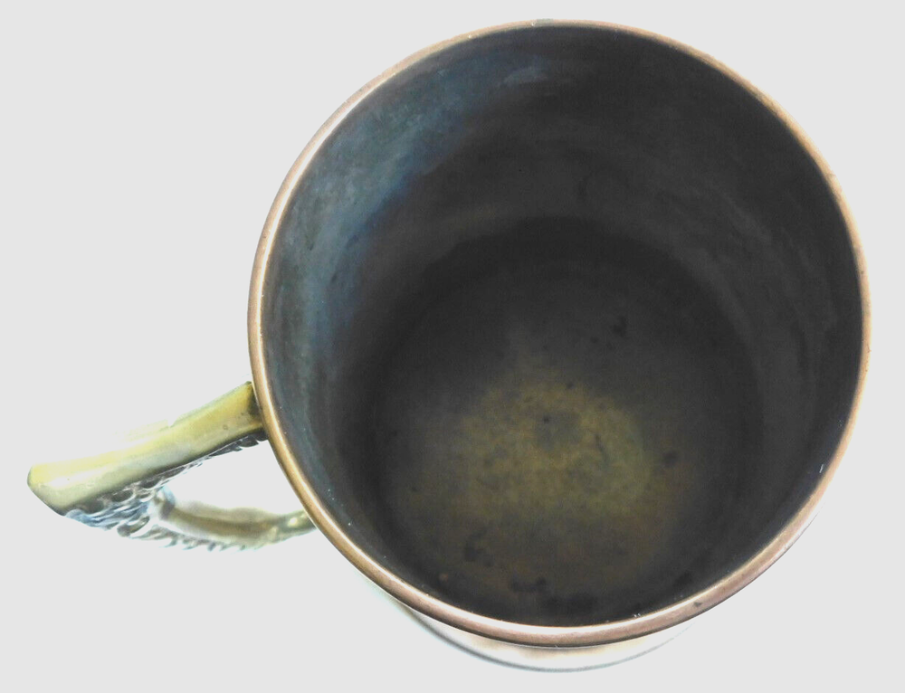 FINE ANTIQUE HAND MADE PERSIAN COPPER CUP