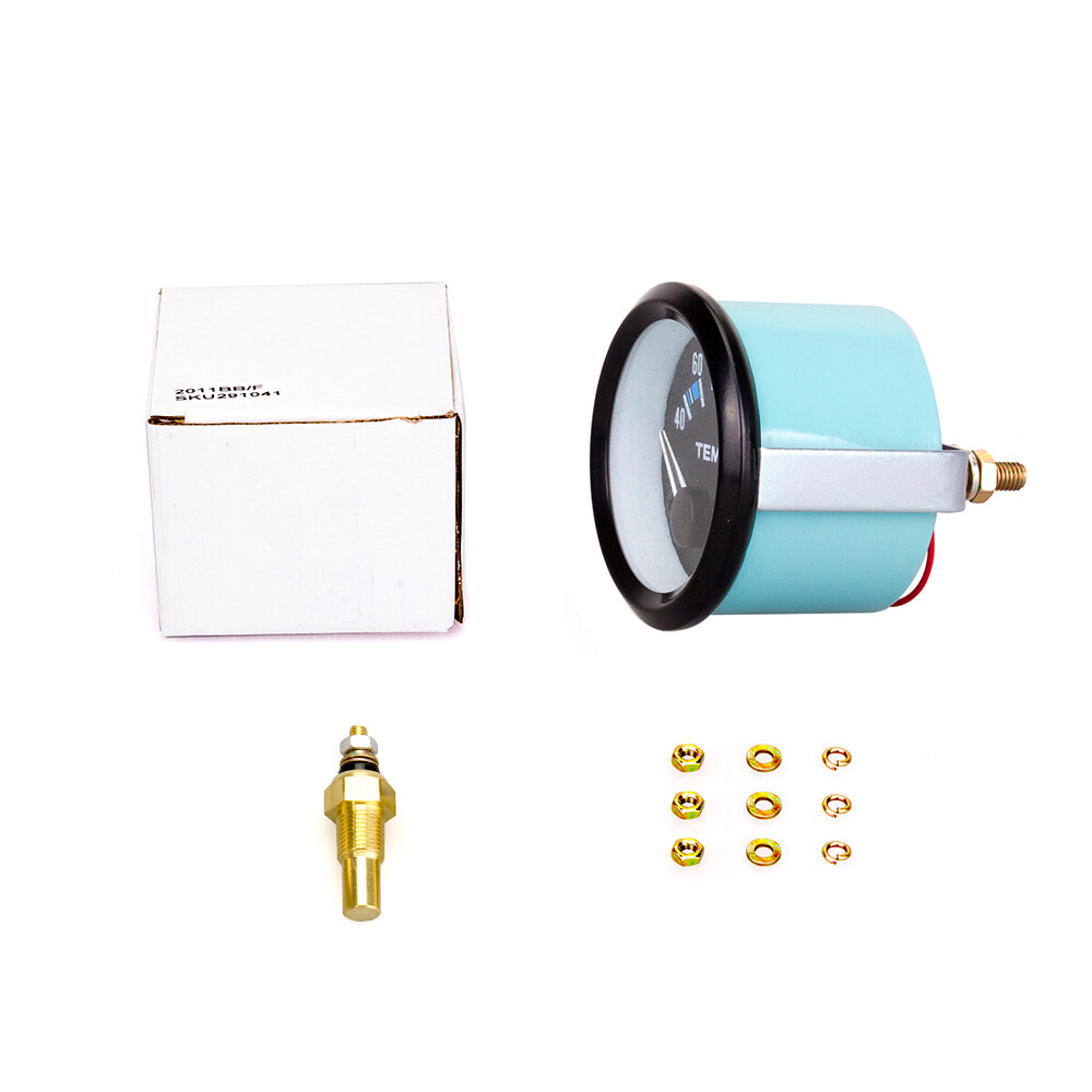 2'' 52mm Pointer White Digital LED Electronic Water Temp Temperature Gauge 12V