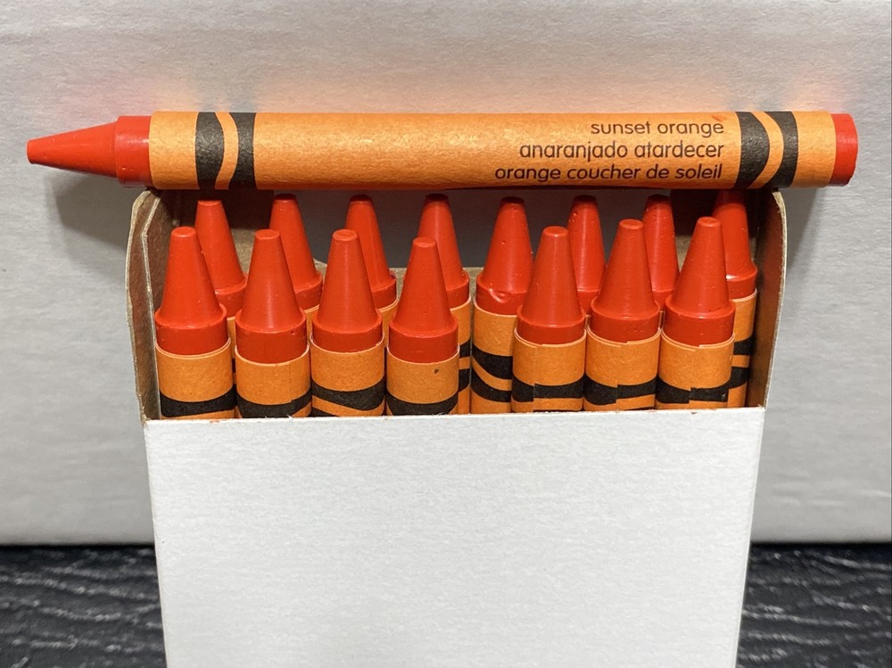 (16) Crayola Crayons (sunset orange) BULK