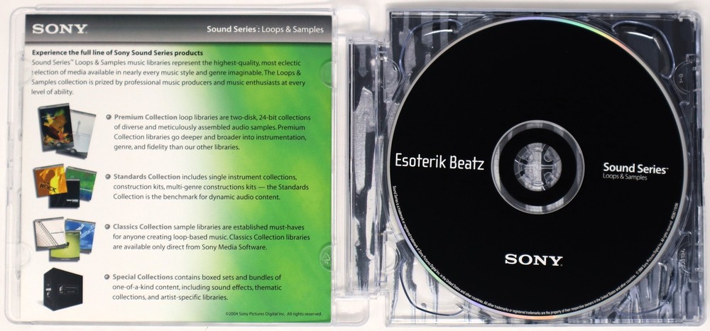 Sony Sound Series Esoterik Beatz Loops/Samples Library/Sampling CD 2000s