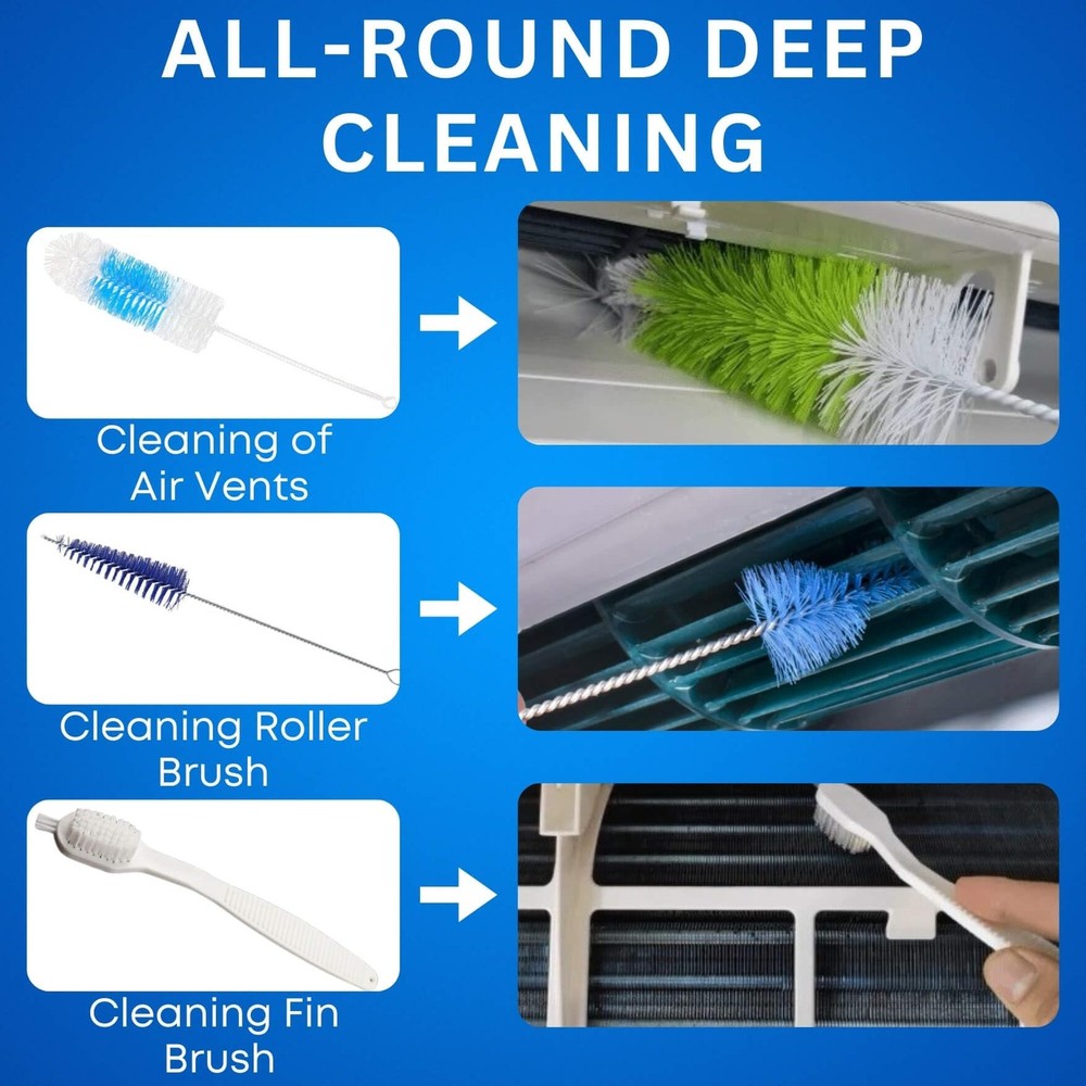 13Pcs Mini Split AC Cleaning Kit with 2L Sprayer Waterproof Cover