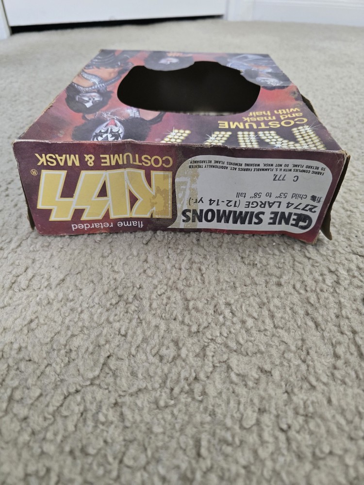 KISS Gene Simmons Vintage 1978 Halloween Costume Collegeville Aucoin