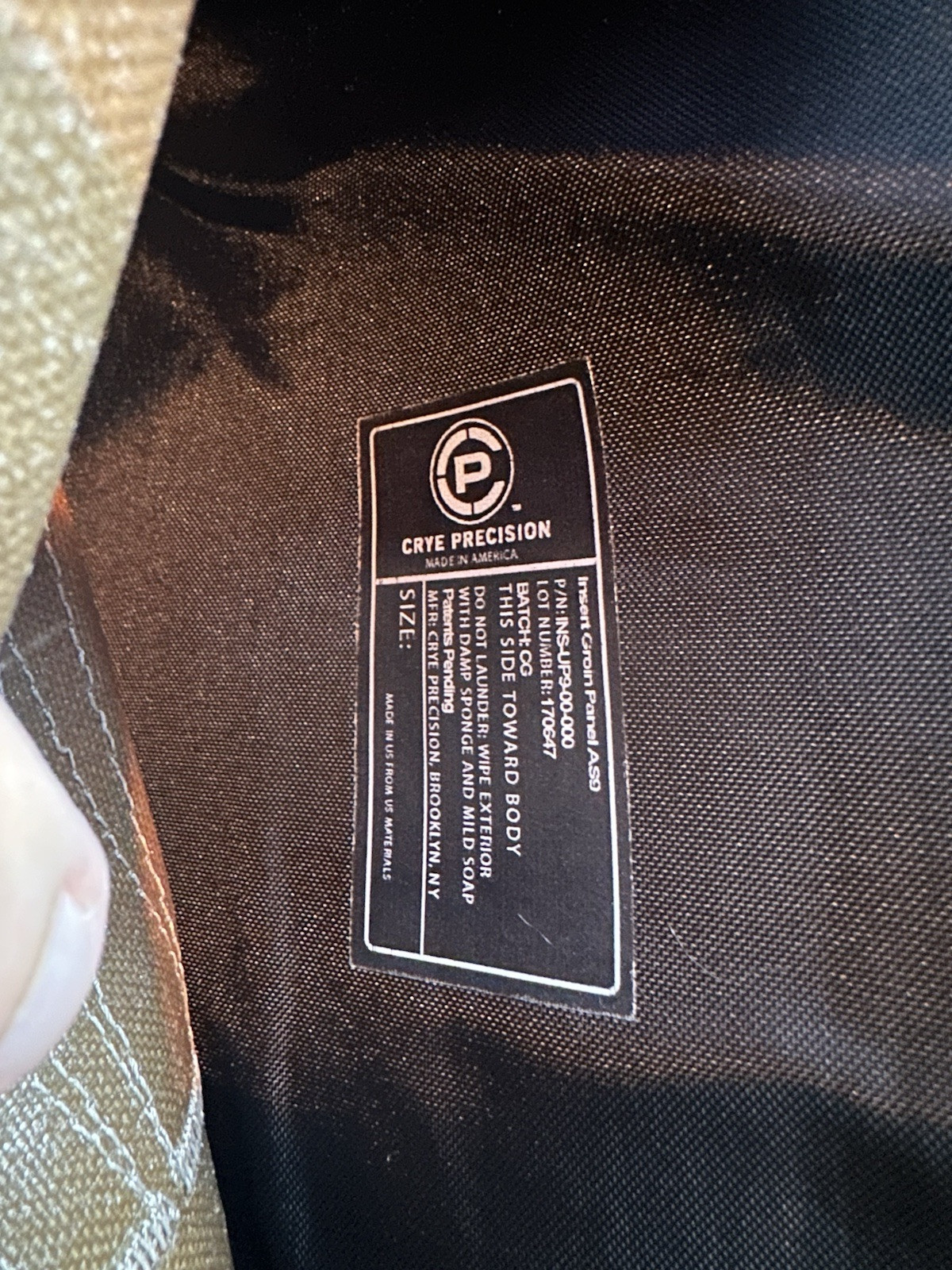 Crye Precision LAP Groin Panel With Soft Insert Coyote