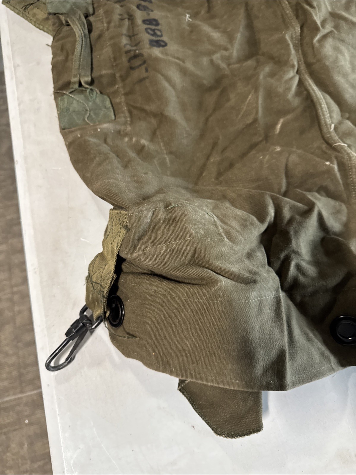 Vintage Military Canvas Duffle Bag US Army Green Carryall Sack Backpack