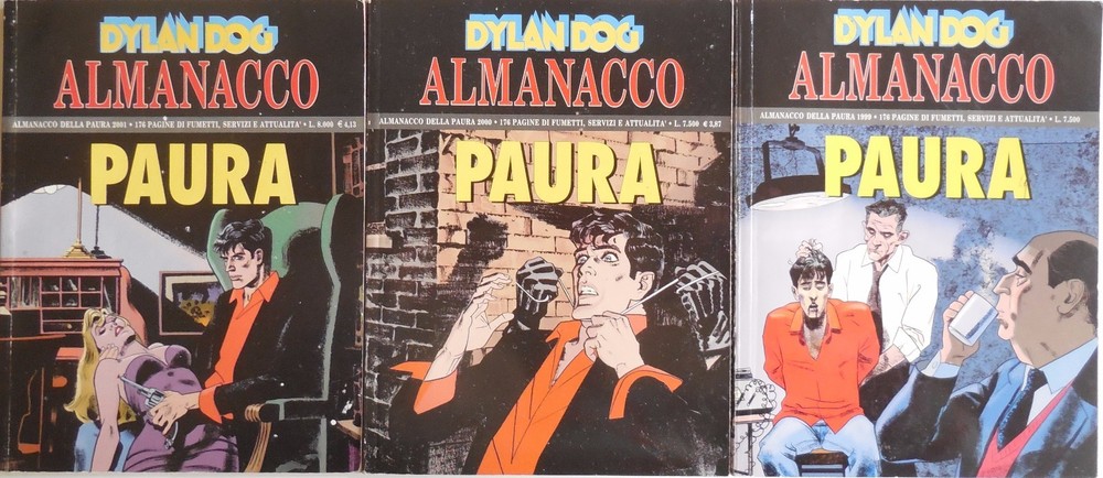 FEAR ALMANAC LOT DYLAN DOG SEQUENCE 1991-2001