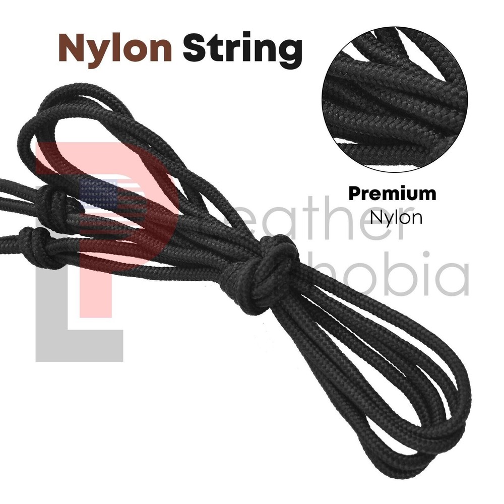 Traditional 4 Leather Bow Stringer Archery Bowstring Recurve Longbow Tool Rope