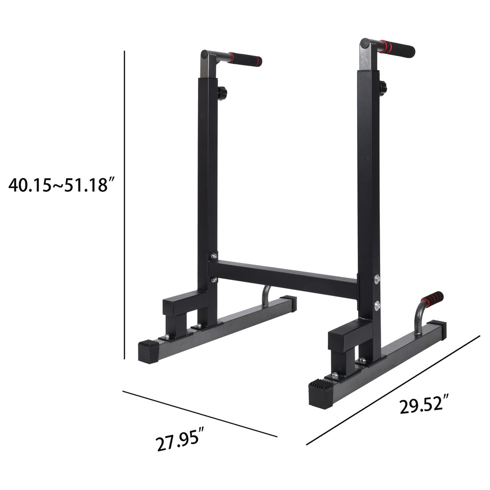 BalanceFrom Multi-Function Home Gym Exercise Dip Stand, 500lb Capacity, Black