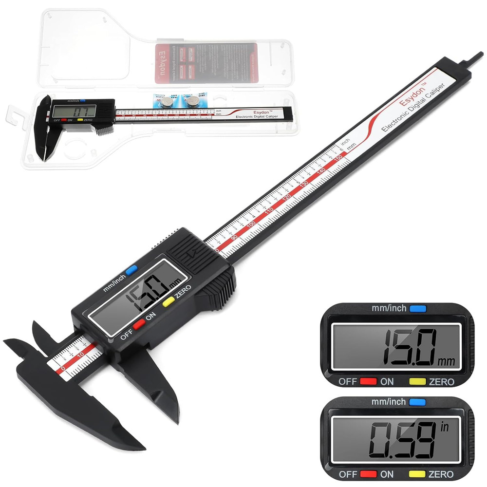 Digital Caliper, Upgraded Calipers Inch, Measuring Tool, Electronic Ruler, wit