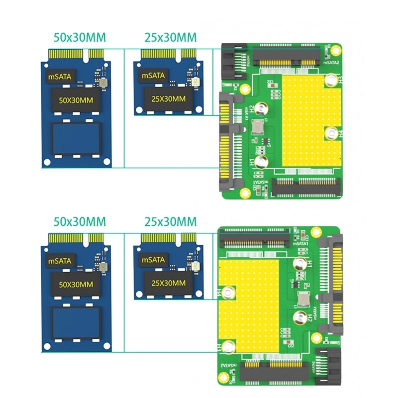 Faster Data Transfer with Double mSATA to SATA3 Card Strong Compatibility