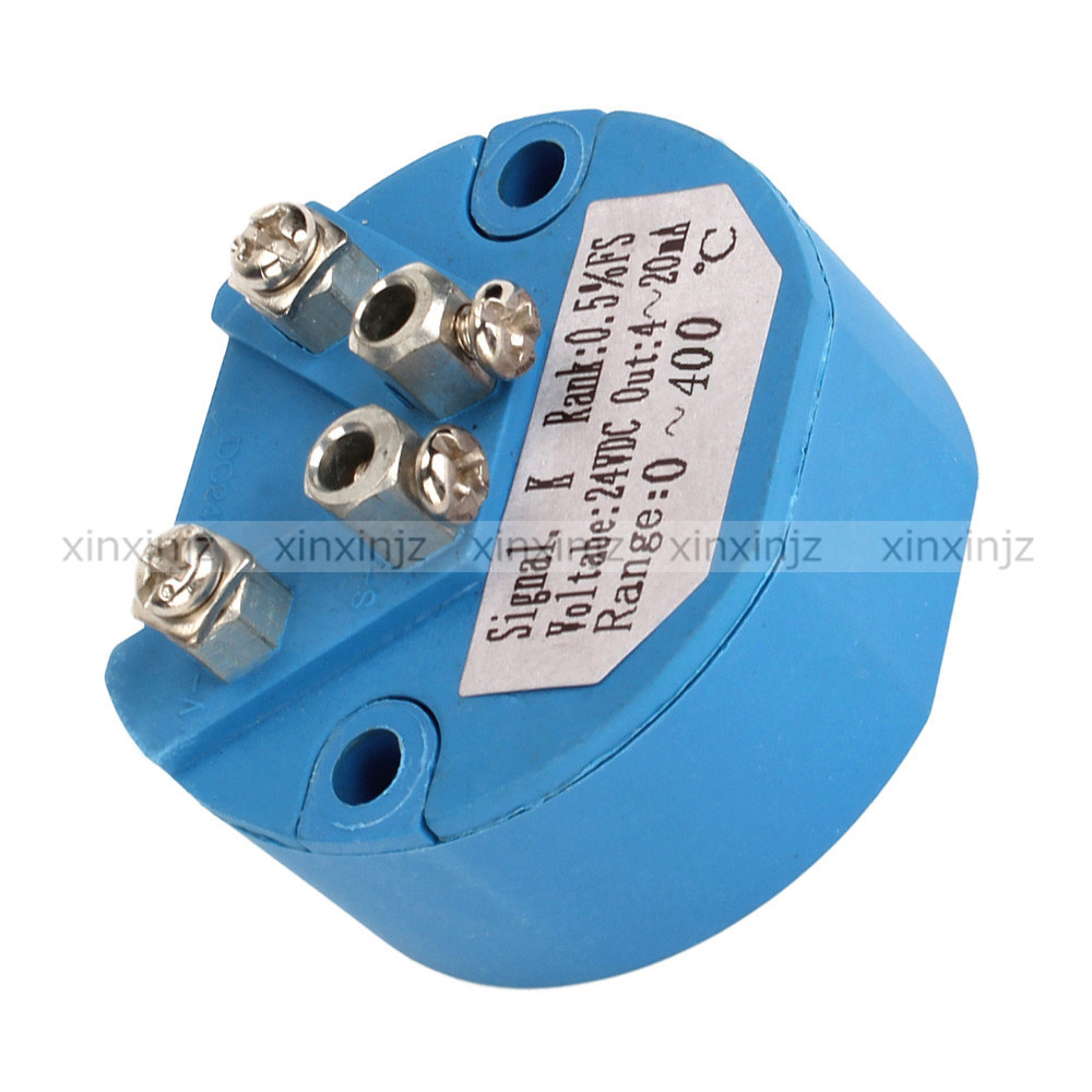 0-400 Celsius Plastic DC 24V olt K Type Temperature Sensor Transmitter