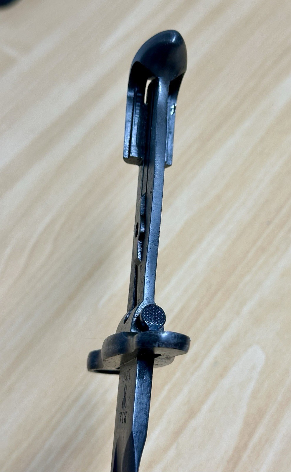 WWI US M1905-E1 10” Bayonet RIA 1910 Rock Island Armory Marked USS Nevada BB 36