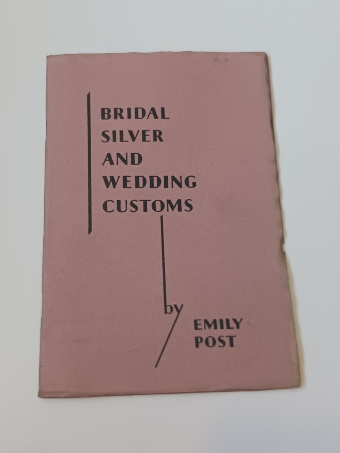 1929 Emily Post Bridal Silver and Wedding Customs Booklet Towle Guide