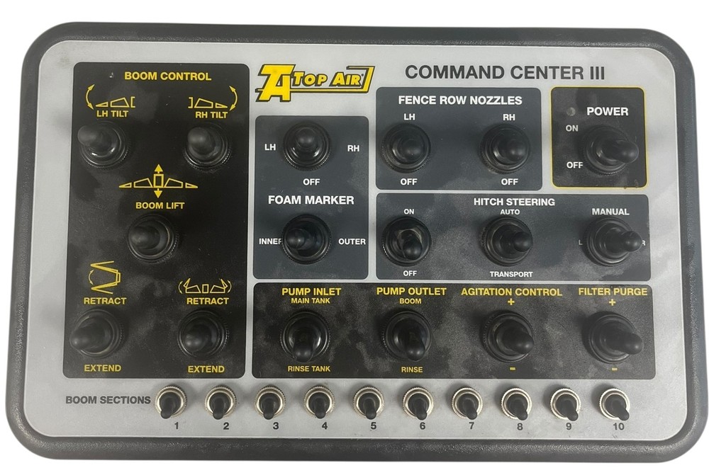 Top Air Command Center III Sprayer Control Console Switchbox Used Good Condition