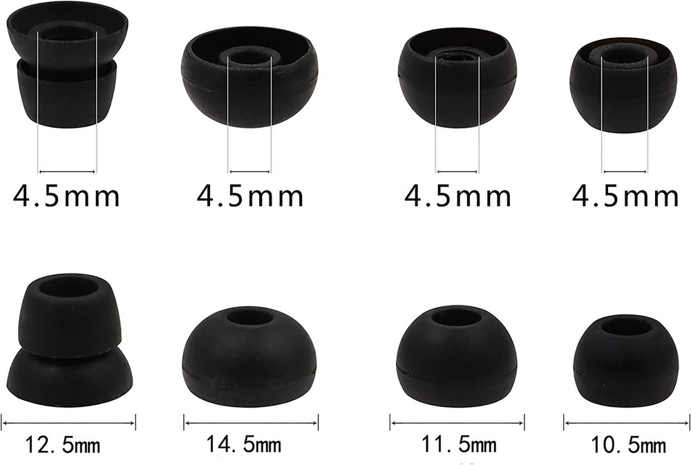 Replacement Silicone Ear Tips Earbuds Buds Set Compatible with small, Blue