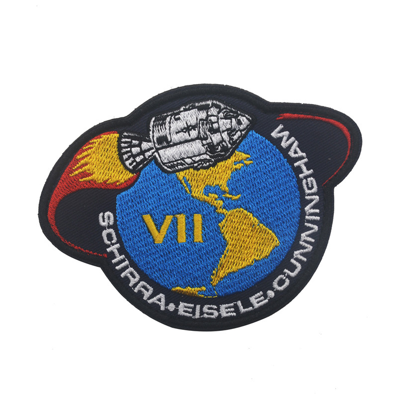 Apollo 7 VII – NASA Space Program Shiled Hook Patch Embroidered Badge Blue