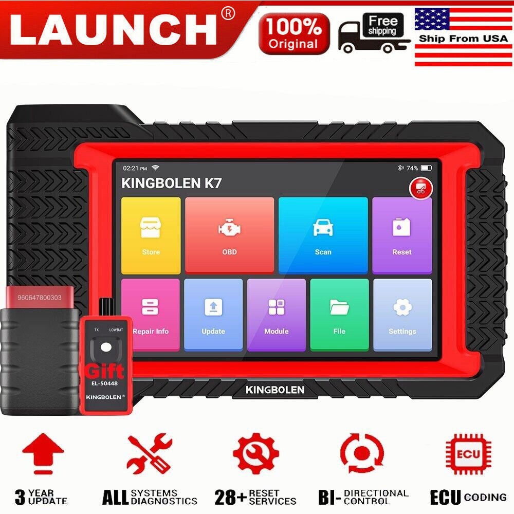 KINGBOLEN K7 OBD2 Scanner Full System Car Diagnostic Tool Code Reader ECU Coding