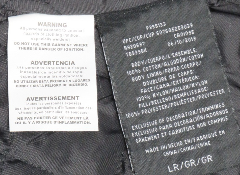 DICKIES LR LARGE BLACK BIB OVERALLS PREMIUM INSULATED DOUBLE KNEE CANVAS NEW NWT