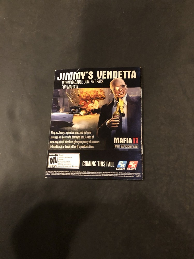 mafia 2 ps3 Manual Only
