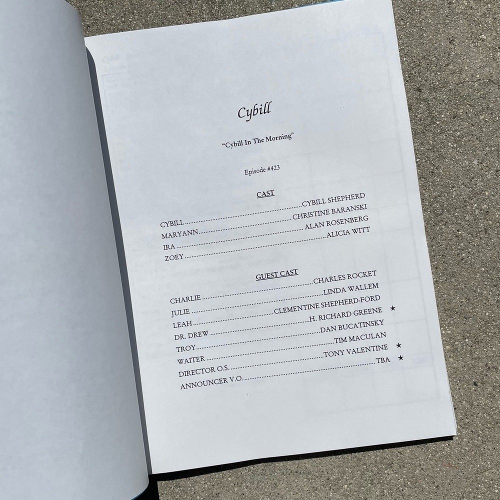 CYBILL 1998 TV Series Production Used Table Draft Script + 1st Revised Draft