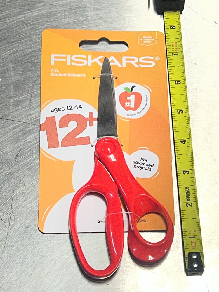 Fiskars Student Scissors 7" Kids 12+ Red