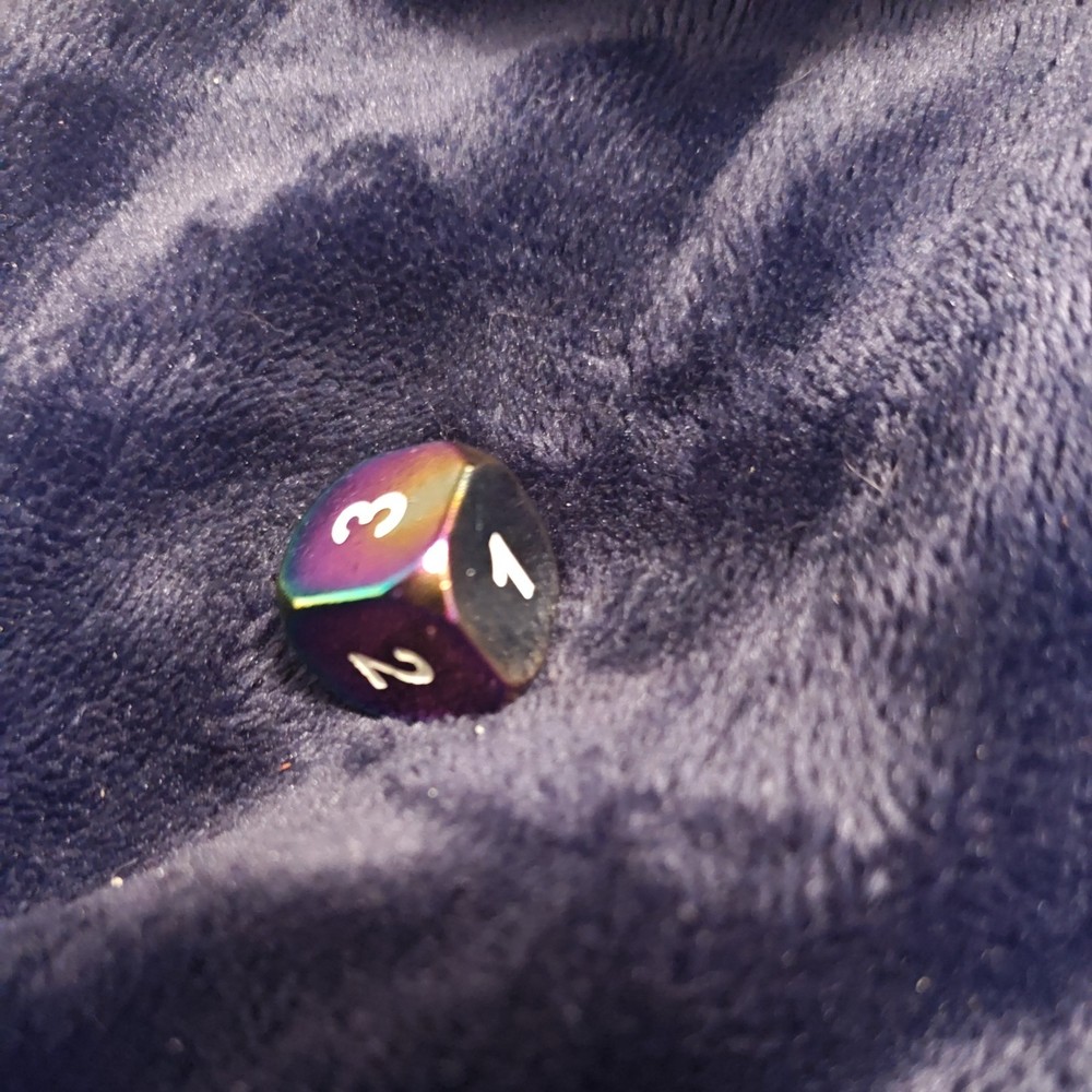 7 Die Count 16mm Flame Torched Rainbow Dice
