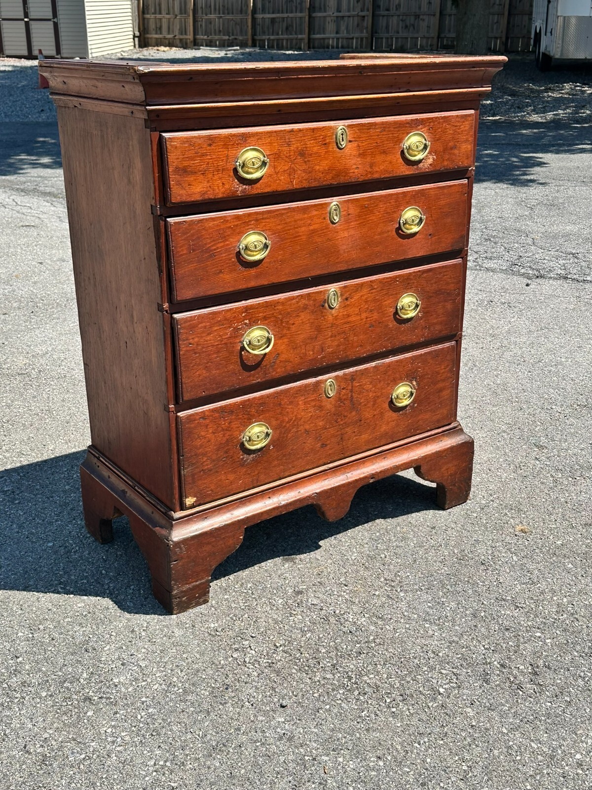 Antique chippendale chest dresser farmhouse country 18th country