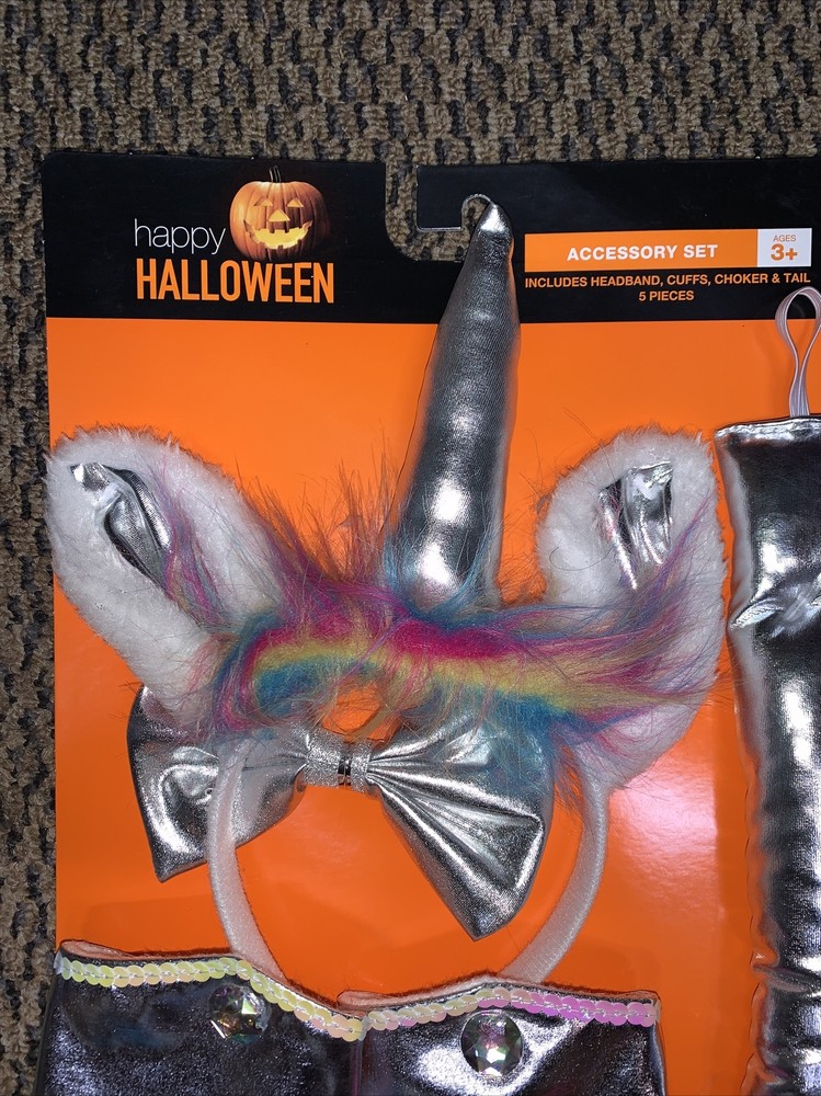 Happy Halloween Unicorn Accessory Set New