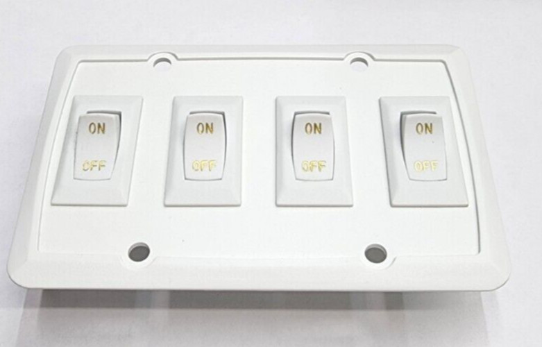 SIGMA 7401-108 WHITE 4 ON/OFF SWITCH PANEL *C16