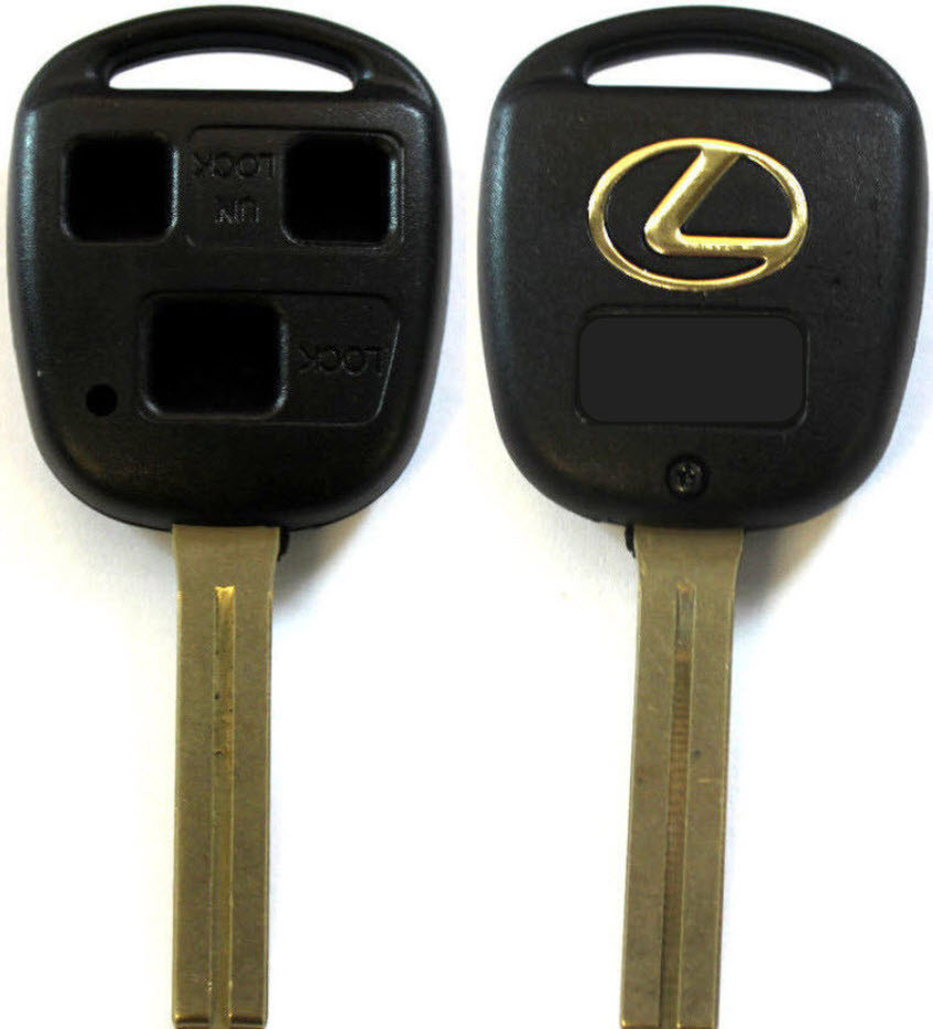 2 New Remote Key Keyless Replacement Cases 3 Button Short Blade Shell For Lexus