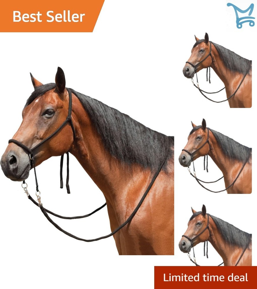 Nylon Bitless Bridle Reins Horse Control Unisex Basic Training Gear