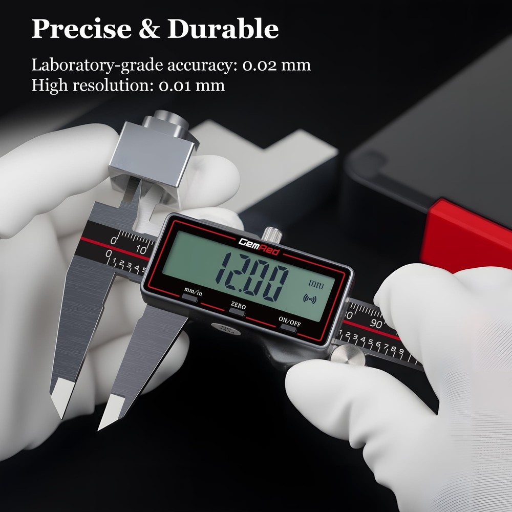 Wireless Digital Caliper 0-6 Inch/150mm, Wireless Data Transfer to Excel/Phon...
