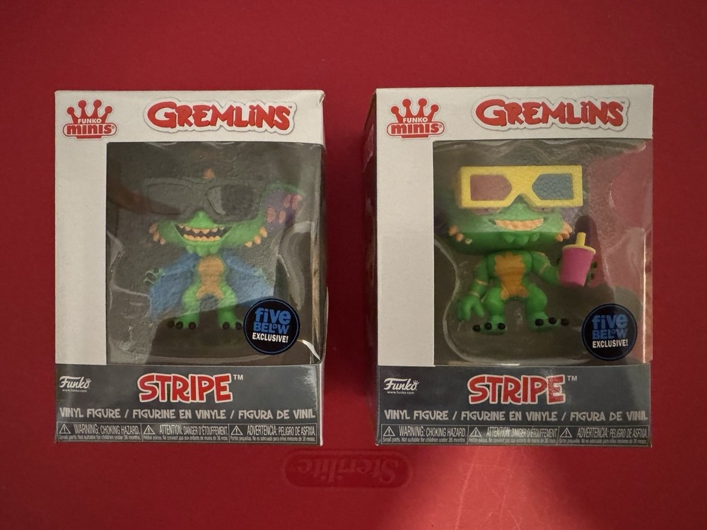 Funko Minis GREMLINS STRIPE Blacklight Vinyl Figures Both Five Below Exclusive