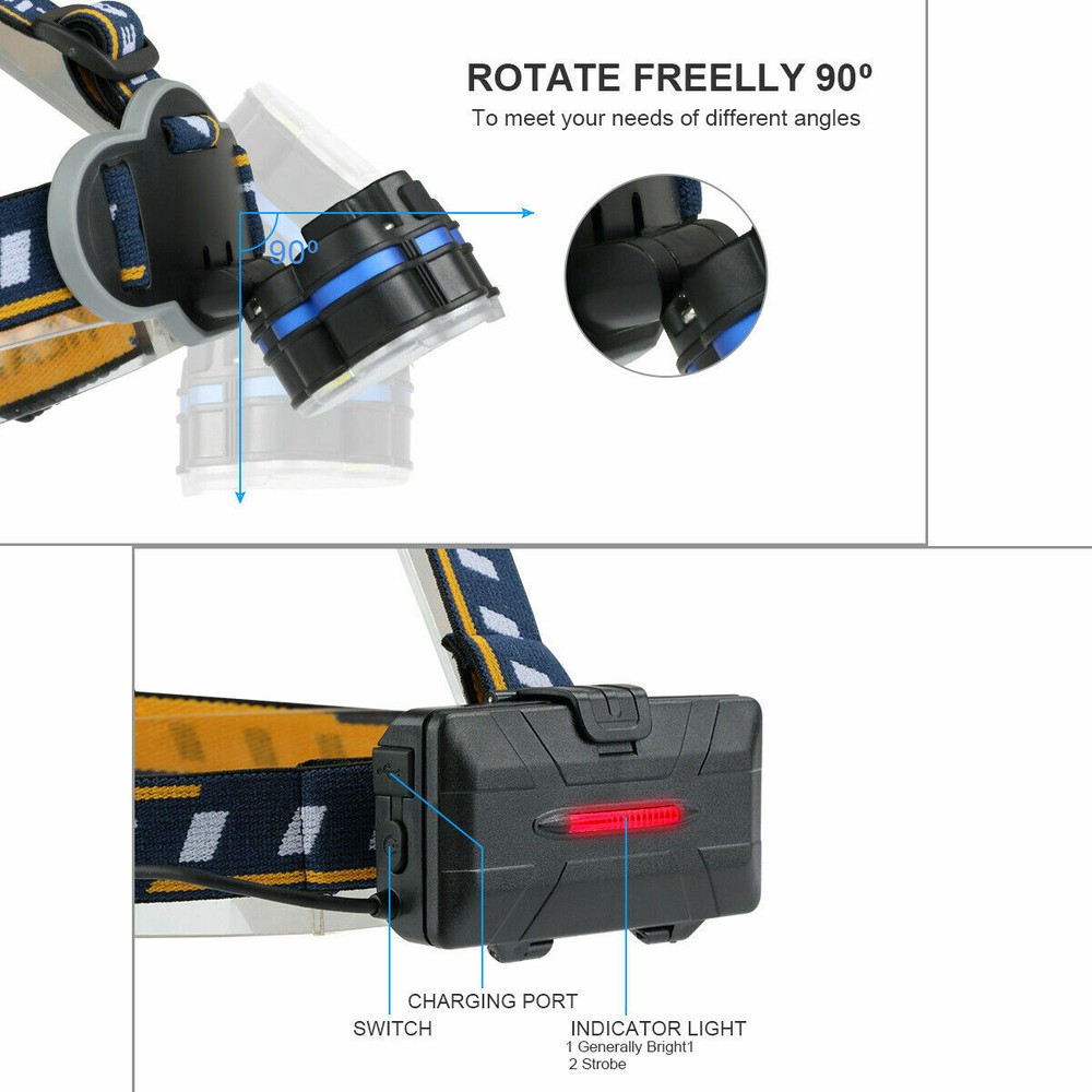 Super Bright 7 LED Headlamp Headlight Flashlight Head Torch